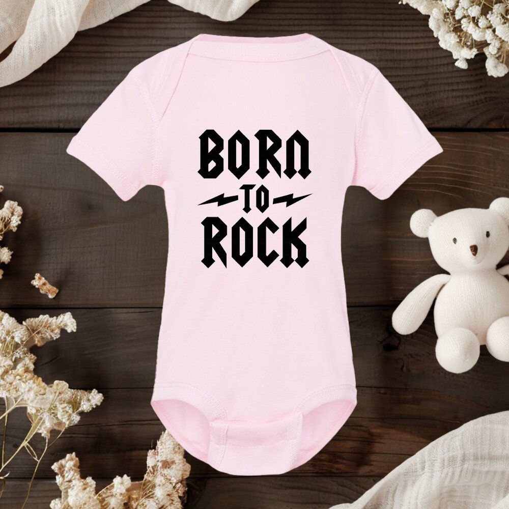 Born to Rock Baby Bodysuit | Cute Rock Star Infant Outfit | Music Lover Gift